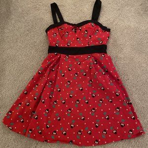 Women's Minnie Mouse Cherry Dotted Pinup Dress